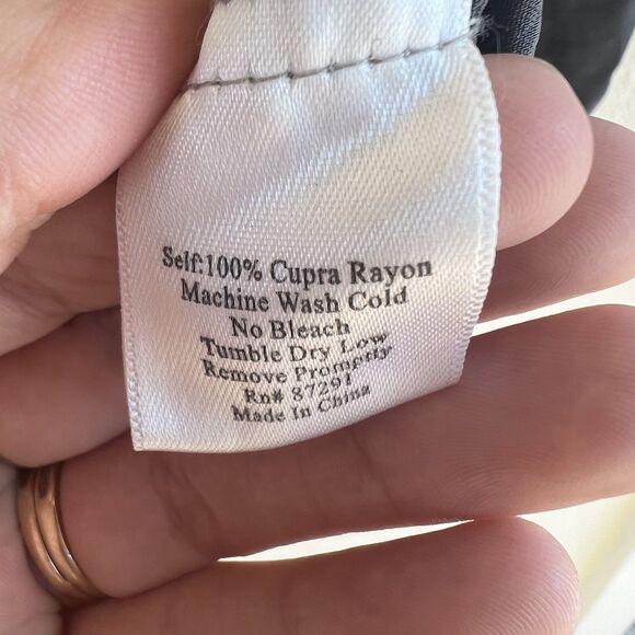 Johnny Was Cupra Rayon Tunic Blouse Top Women's Small Gray Embroidered Floral - Picture 4 of 7